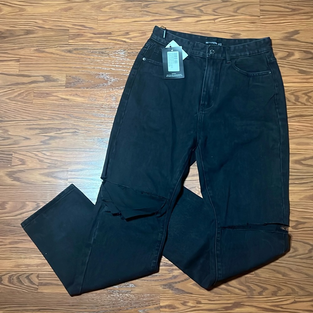 PLT black distressed jeans